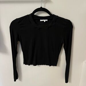 WeWoreWhat Black Cropped Longsleeve